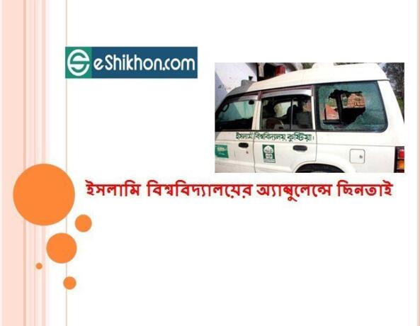 ইসলামি বিশ্ববিদ্যালয়ের অ্যাম্বুলেন্সে ছিনতাই