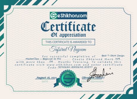 Certificate for User Tafsirul Nayeem
