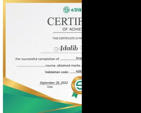 Certificate for User adalib rahman